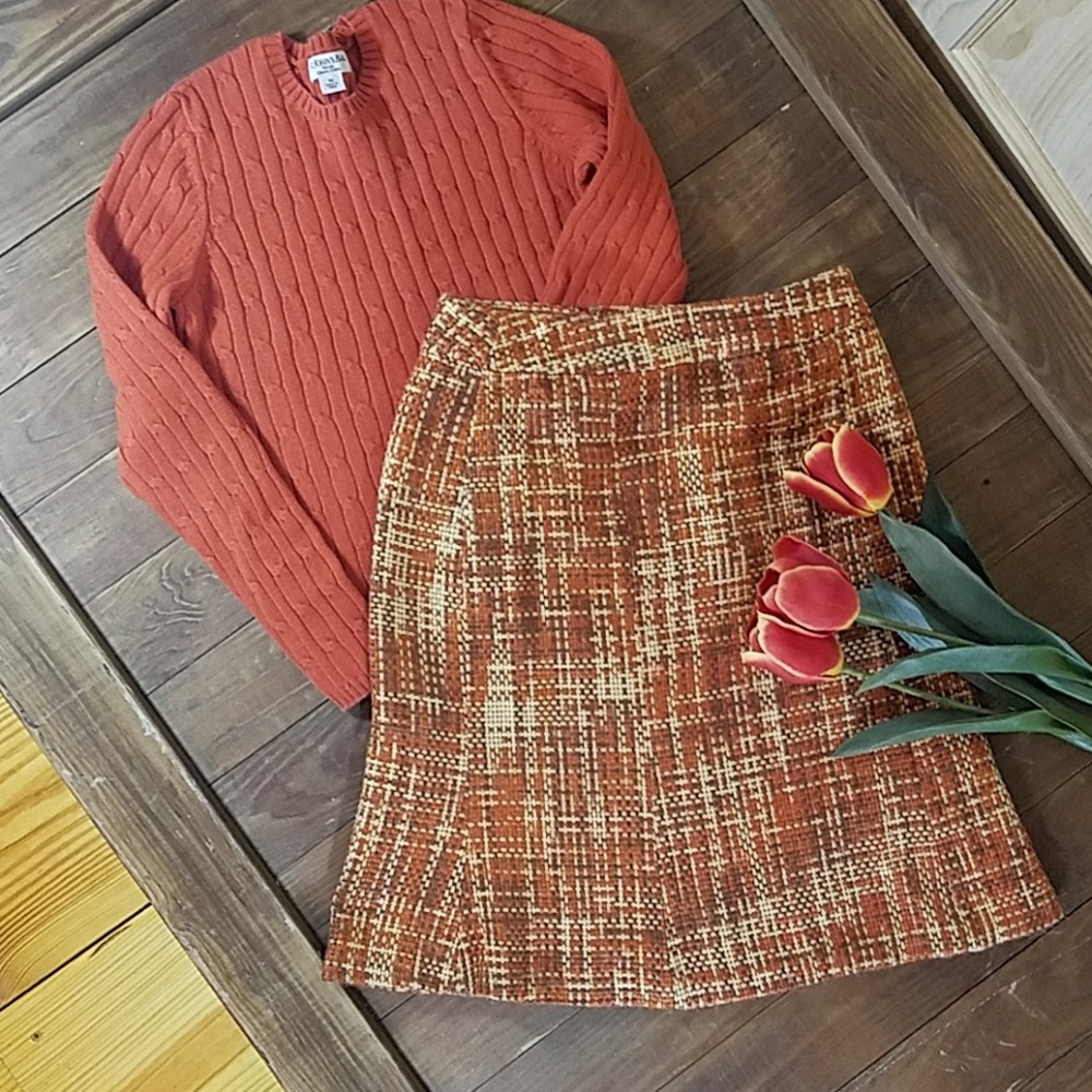 Chadwick's A-line Twead Skirt Size 4